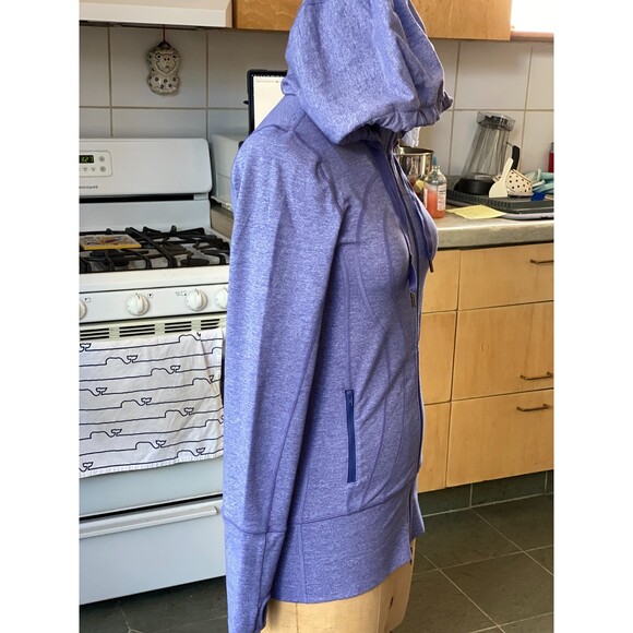 Lululemon Stride Hoodie Front Zip Heathered Purple Active Jacket Size 4 Cuffins - Picture 3 of 12